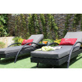 Luxe Poly Rattan Resistant aux UV Sun Lounger Resort Jardin Meubles extérieurs